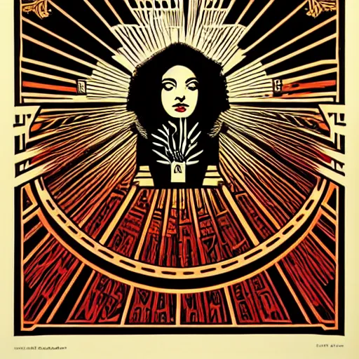 Image similar to mind wandering by shepard fairey