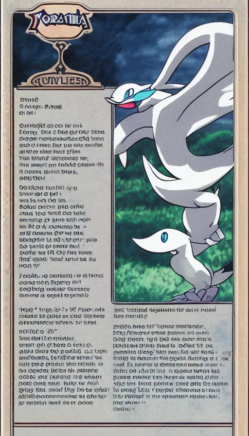 Image similar to Vintage Lugia Pokemon card scan