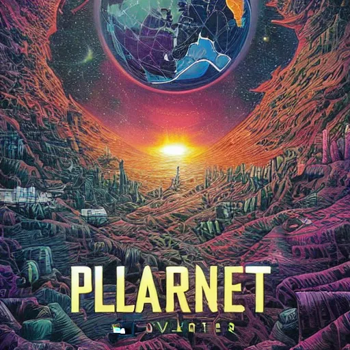 Image similar to Planet Earth, by Dan Mumford and Sandra Chevrier, 4k