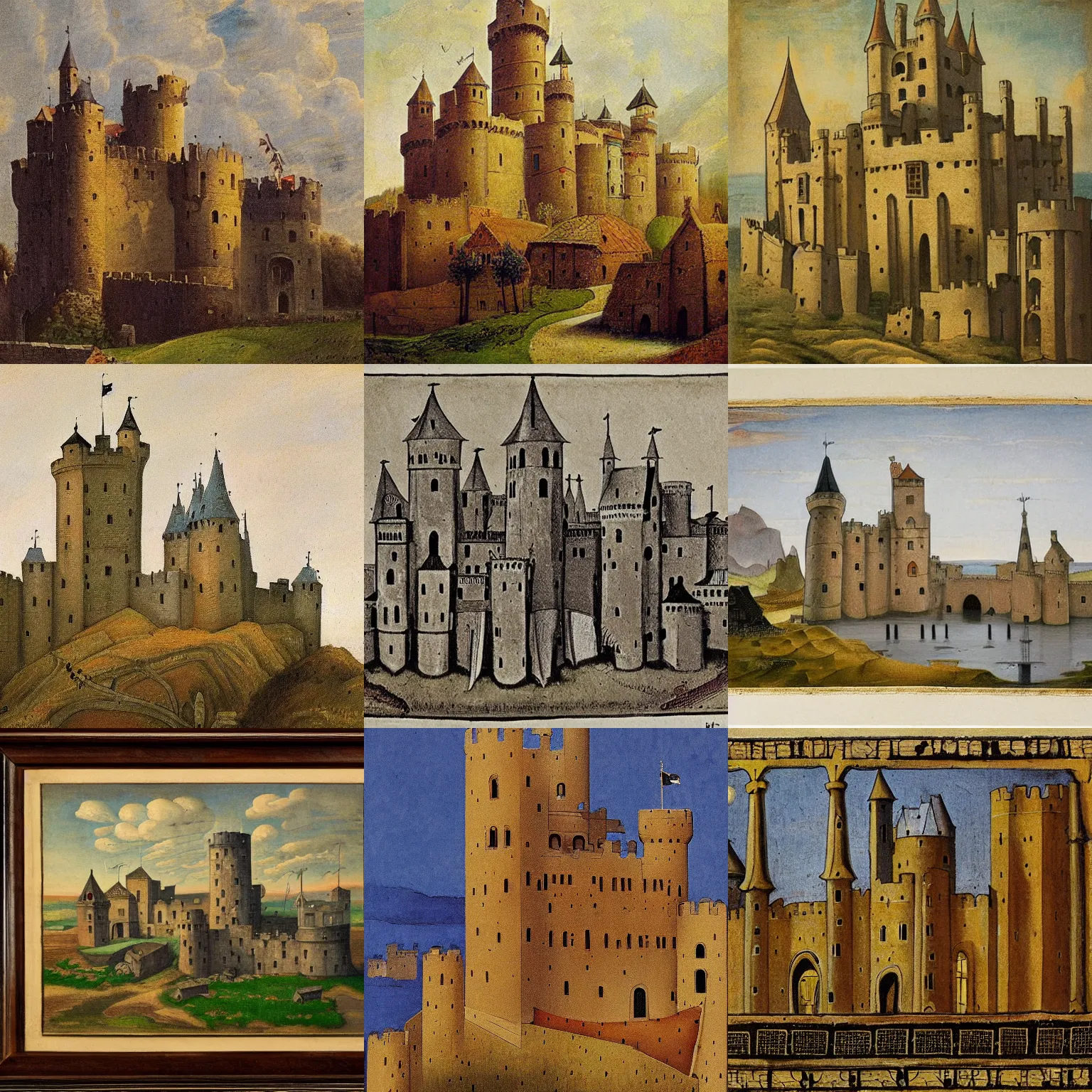 Prompt: medieval castle, by floris jespers