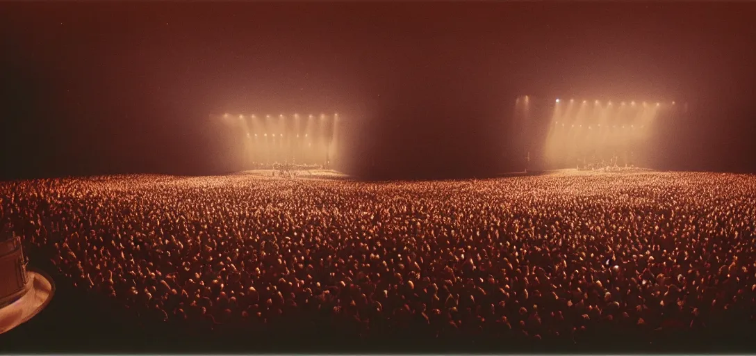 Image similar to a very high resolution image from a new movie. a beautiful concert during the night. photorealistic, photography, directed by stanley kubrick