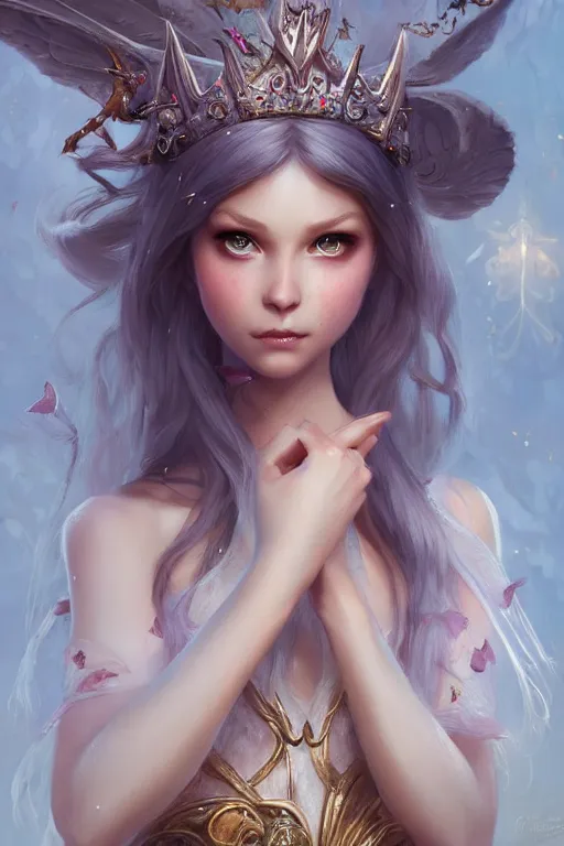 Image similar to fairy princess, highly detailed, d & d, fantasy, highly detailed, digital painting, trending on artstation, concept art, sharp focus, illustration, art by artgerm and greg rutkowski and fuji choko and viktoria gavrilenko and hoang lap