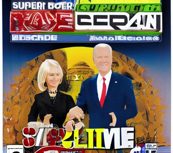 Image similar to NEW SEALED Super Joe Biden Nintendo 64 Video Game