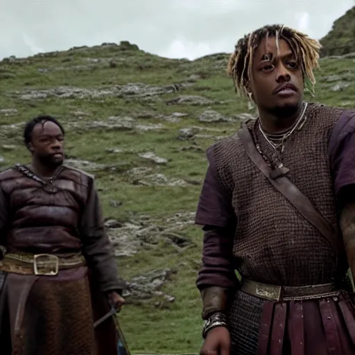 Image similar to juice wrld in Vikings very detailed 4k quality super realistic