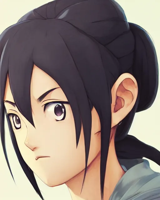 Prompt: tenten from naruto, two hair buns, medium shot, visible face, detailed, perfectly shaded, perfectly shaded face, atmospheric lighting, realistic, by makoto shinkai, stanley artgerm lau, wlop, rossdraws
