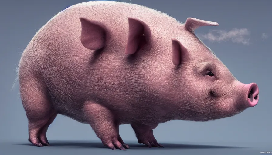 Prompt: hybrid of a happy pig and sad tank, beautiful detailed face, ultra realistic, concept art, intricate details, serious, highly detailed, photorealistic, octane render, 8 k, unreal engine.