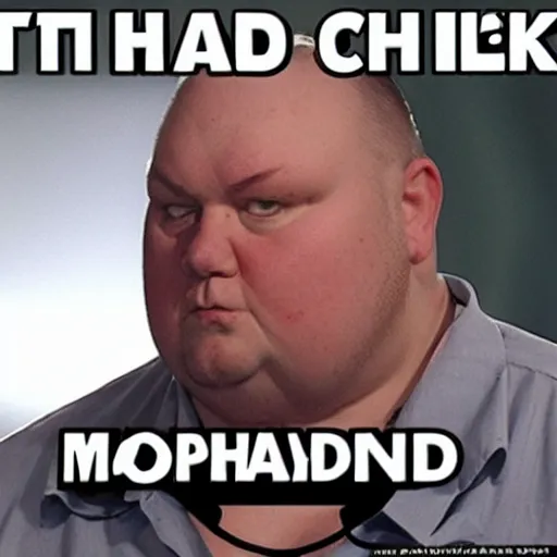 Image similar to fat chuck is mad