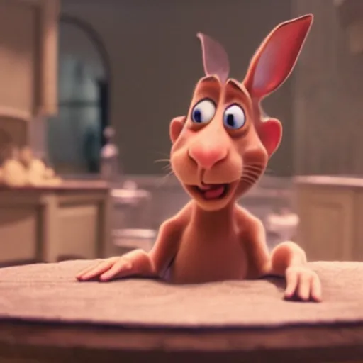 Image similar to a rabbit in the movie ratatouille, in the style of pixar