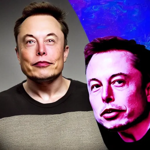 Image similar to “ elon musk trying dmt on joe rogan podcast, psychedelic, photorealistic ”