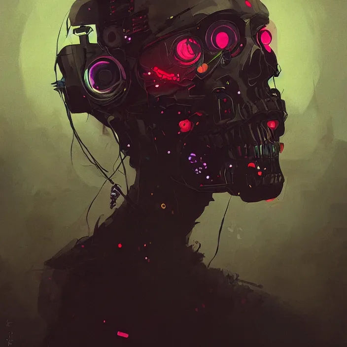 Prompt: a beautiful painting of a cyberpunk skull by sergey kolesov and pascal blanche and sebastien plassard and malika favre, in style of noir illustration. colorful comic, symmetry, sci fi, hyper detailed. octanev render. trending on artstation