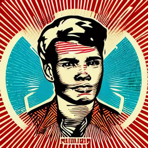 Image similar to dave - segura by shepard fairey, sticker - svg