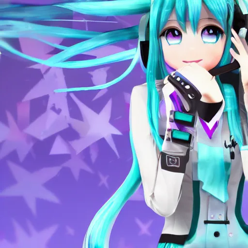 Prompt: hatsune miku in csgo mod, player skin, screenshot