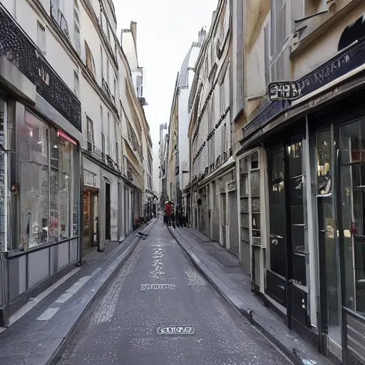 Image similar to une rue de paris en 2 0 2 0