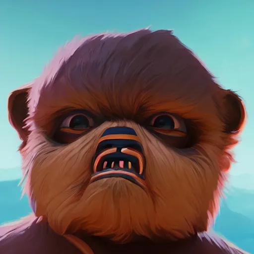 Image similar to face icon stylized minimalist ewoks, loftis, cory behance hd by jesper ejsing, by rhads, makoto shinkai and lois van baarle, ilya kuvshinov, rossdraws global illumination