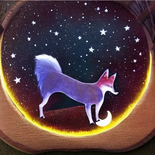 Image similar to 🦊🌕🌌