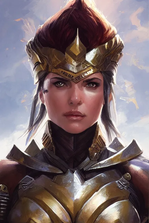 Image similar to amazon valkyrie athena, d & d, fantasy, portrait, highly detailed, headshot, digital painting, trending on artstation, concept art, sharp focus, illustration, art by artgerm and greg rutkowski and magali villeneuve