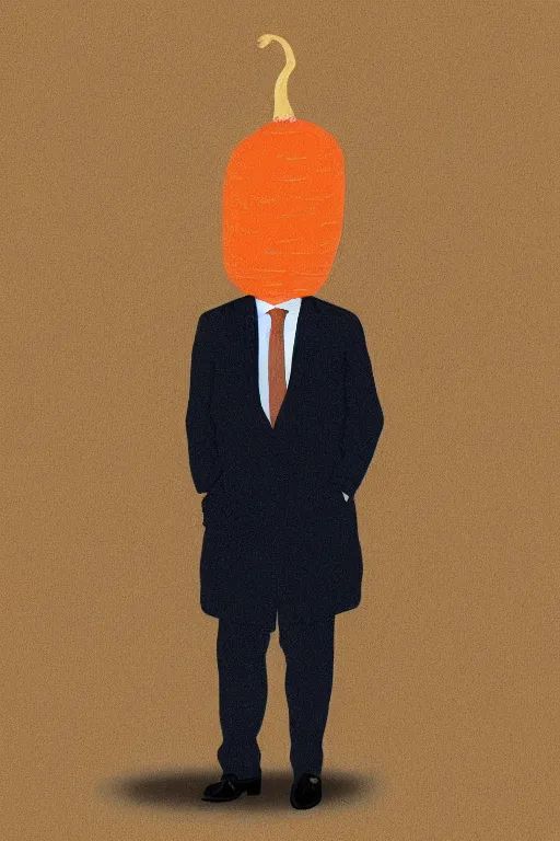 Image similar to portrait of boris johnson as a carrot