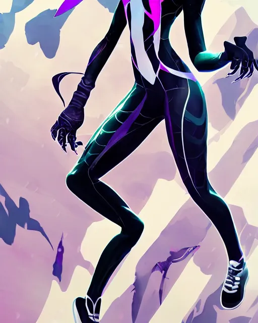 Image similar to Emma Stone Spider-Gwen venom, art by lois van baarle and loish and ross tran and rossdraws and sam yang and samdoesarts and artgerm, digital art, highly detailed, intricate, sharp focus, Trending on Artstation HQ, deviantart, unreal engine 5, 4K UHD image