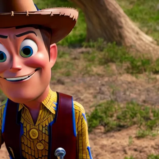 Prompt: elon musk as Sheriff Woody Pride, pixar, 8k hd dof