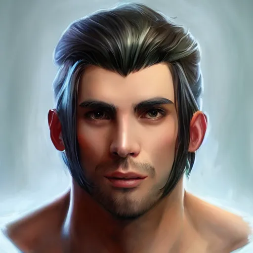 Prompt: human, male, portrait, stanley lau and artgerm