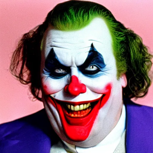 Image similar to john candy as the joker, movie still, 8 k