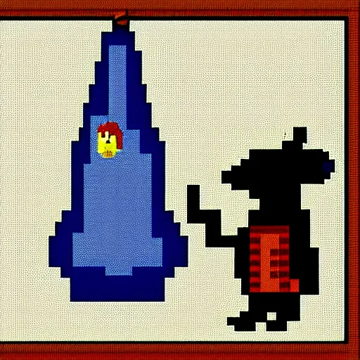 Image similar to Wizard mouse in laboratory, pixel art