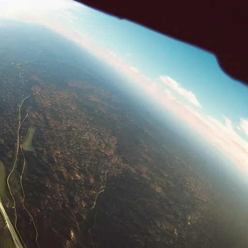 Image similar to first person pov of a giant looking down the earth