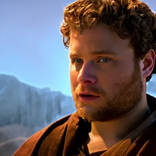 Prompt: seth rogen as anakin skywalker in star wars episode 3, 8 k resolution, cinematic lighting, anatomically correct