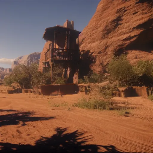 Prompt: Film still of Mirage, from Red Dead Redemption 2 (2018 video game)