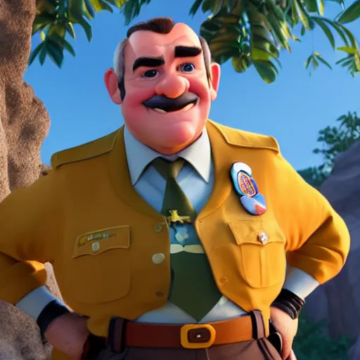 Prompt: sean connery as a pixar disney character from up ( 2 0 0 9 ), unreal engine, octane render, 3 d render, photorealistic