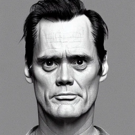 Image similar to “ jim carrey retro minimalist portrait by jean giraud, moebius starwatcher comic, sharp, smooth face, 8 k ”