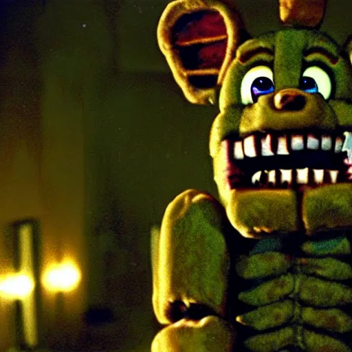 Image similar to still photo of springtrap in the thing ( 1 9 8 2 ), cinematic lighting, scene, cinematic