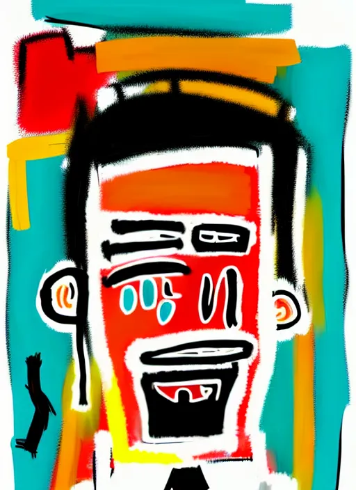 Image similar to a man office manager in white shirt late evening at the office, jean - michel basquiat style, digital painting, aesthetic, smooth, sharp focus