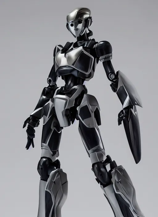 Image similar to toy design,cyber mecha Armor, portrait of the action figure of a girl, anime figma figure, studio photo, realistic military gear, 70mm lens,