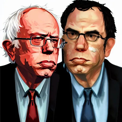 Image similar to bernie sanders gta v art