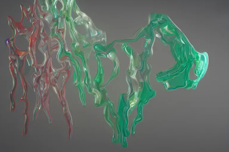 Image similar to Painful pleasures by Lynda Benglis, octane render, transparent, 4k, 8k