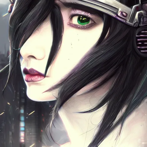 Image similar to teen elf, cyberpunk, knife, black hair, gorgeous, amazing, elegant, intricate, highly detailed, digital painting, artstation, concept art, sharp focus, illustration, art by ross tran