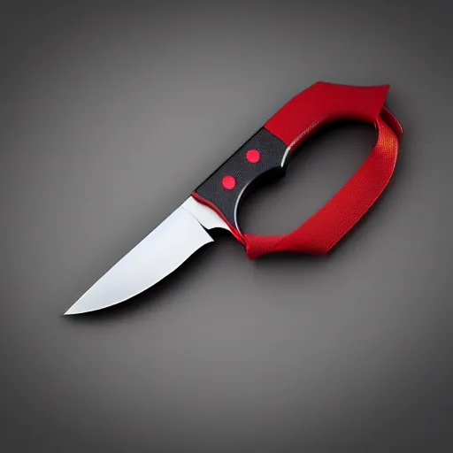 Prompt: tactical knife, glow, reflection, wide angle, red epic 4 k