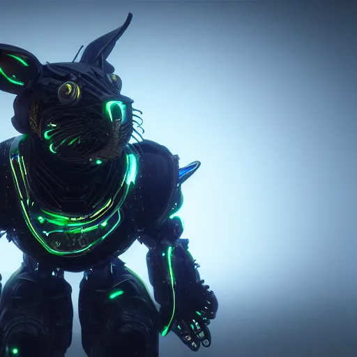 Image similar to Cybernetic rat with glowing metallic armor, photorealistic, unreal engine, detailed