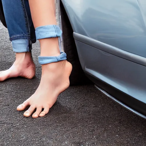 Image similar to cars with feet. stock photo