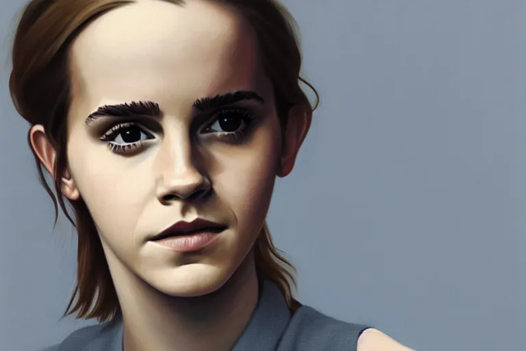 Image similar to portrait of emma watson artwork by tim eitel