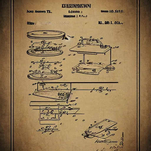 Image similar to draw einsteins fridge patent, patent style