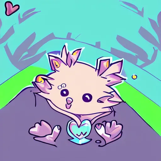 Image similar to cute hedgehog heart love laughing cute adorable emote twitch waving lineart