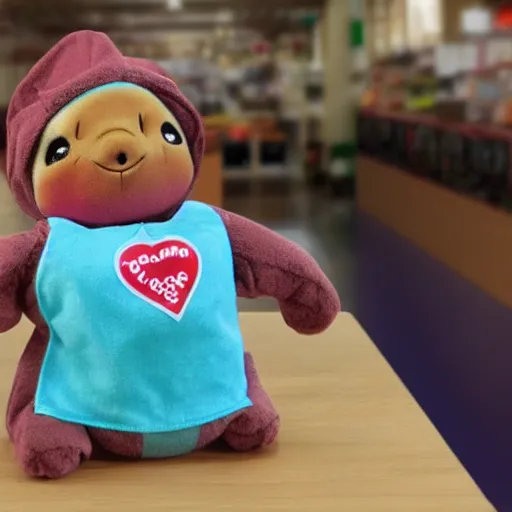 Image similar to a beanie baby too scary to be given to children
