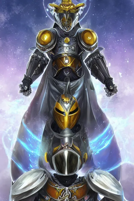 Image similar to helmet armor guardian destiny in witch queen illumination ray tracing hdr fanart arstation by sung choi robot ninja mask and eric pfeiffer and gabriel garza and casper konefal