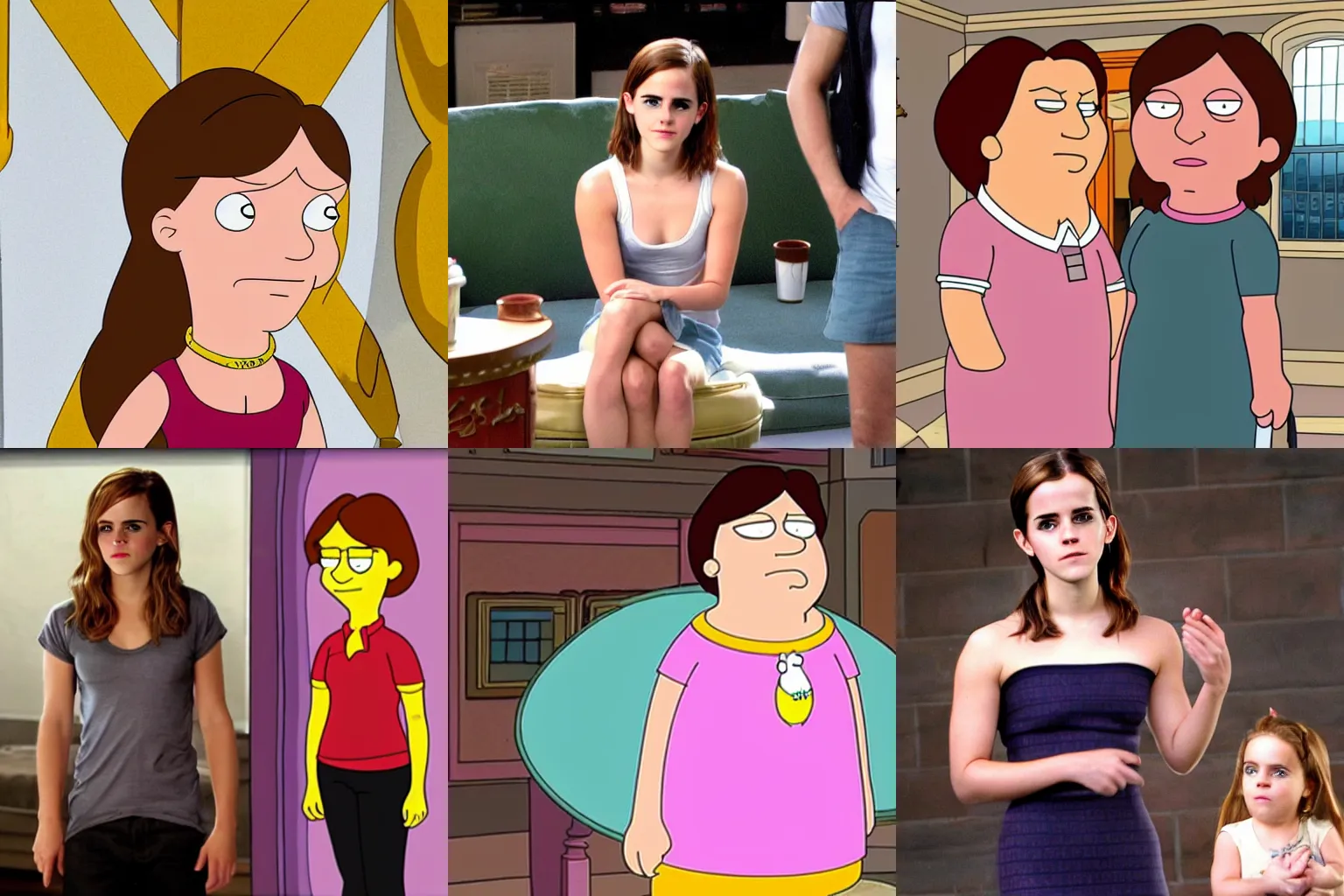 Prompt: emma watson in family guy