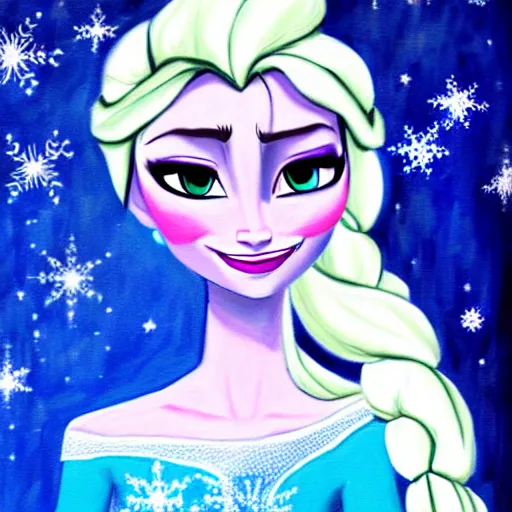 Image similar to elsa painting elsa by skaera on deviantart