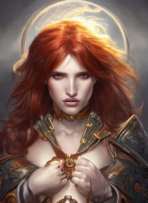 Prompt: ultra realistic illustration, bella thorne as diablo 3 angel anime, intricate, elegant, highly detailed, digital painting, artstation, concept art, smooth, sharp focus, illustration, art by artgerm and greg rutkowski and alphonse mucha and wlop
