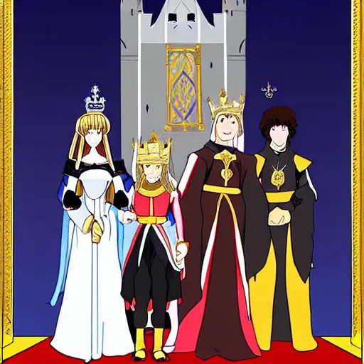 anime royal family portrait