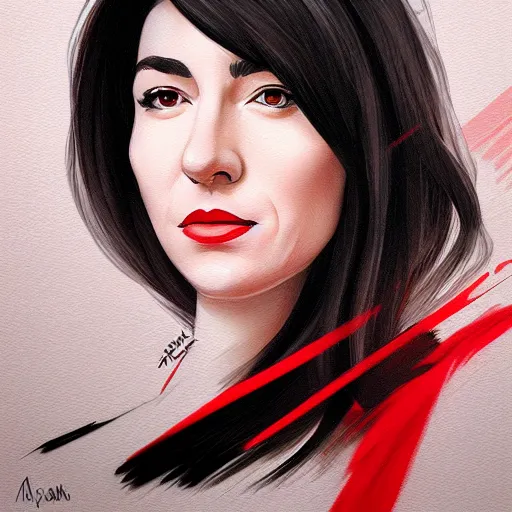 Image similar to portrait maia sandu, style of artgerm